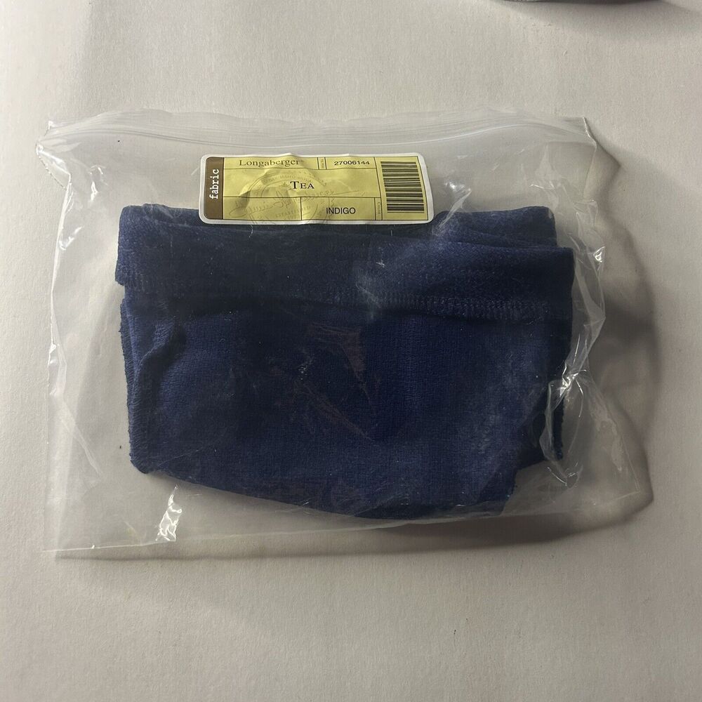 Longaberger Tea Basket Liner ONLY Indigo Blue New in Package 27006144